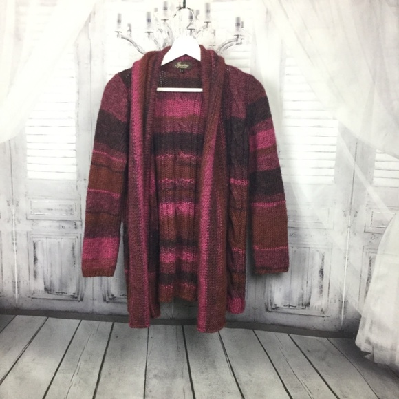 Iperico Cardigan Sweater Open Front Italy Chunky S - Picture 3 of 8